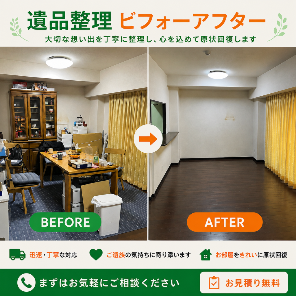 遺品整理のビフォーアフター